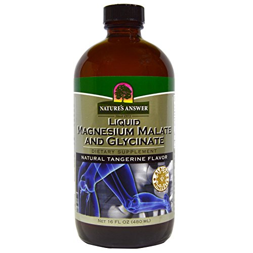 Natures Answer 리퀴드 마그네슘 Malate Glycinate Natural Tangerine Flavor 16 fl oz 480ml
