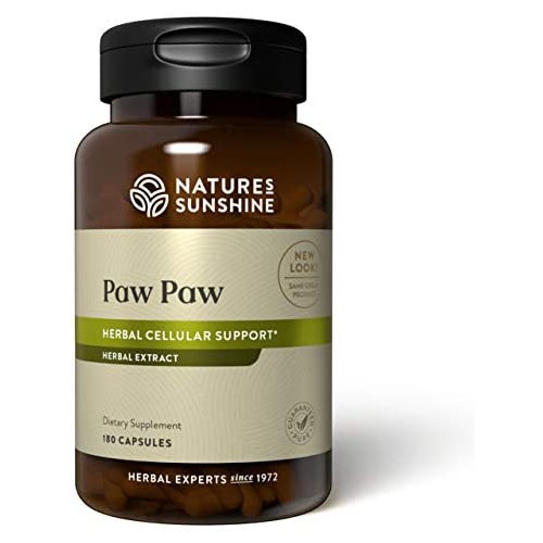 Natures Sunshine Paw Paw Cell-Reg 180 Capsules Contains Over 50 Acetogenins to Modulate ATP Production and Blood Supply