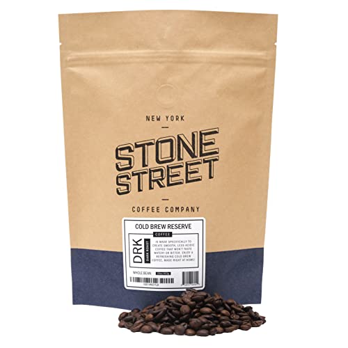 커피콩 Stone Street Coffee Cold Brew Reserve Colombian Supremo Whole Bean Coffee, 1 LB Bag, Dark Roast