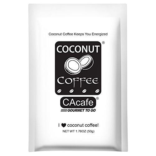 CAcafe Coconut Coffee, Coconut Infused Colombian Coffee, Creamy Drink Mix, Make Iced or Hot, Packed with Antioxidants, Natural Energy, and Stress Relief 19.05oz