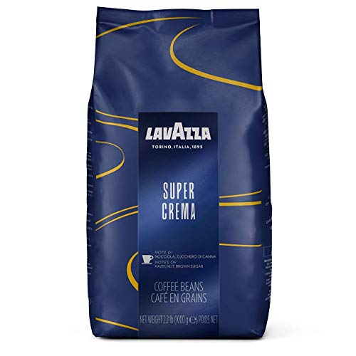 Lavazza Super Crema Espresso Whole Bean Coffee, 2.2-pound Bag 2-pack