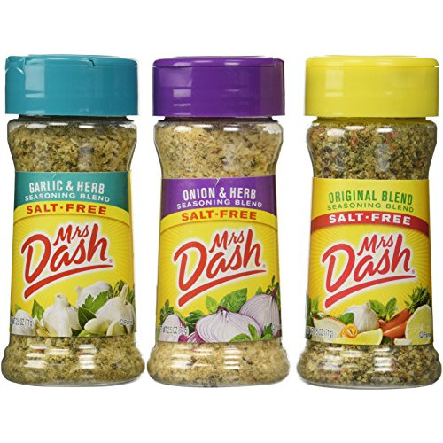 시즈닝 3종 세트 Mrs. Dash Combo All Natural Seasoning Blends 2.5 oz Original,Onion&Herb,Garlic&Herb by Mrs. Dash