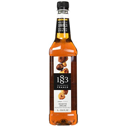 로스티드 헤이즐넛 시럽 1L Maison Routin 1883 Premium Syrup Flavorings - Roasted Hazelnut - Purly Made in France - Pet Bottle - 1 Liter