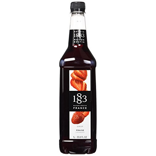 프레이즈 스트로베리 시럽 1L Maison Routin 1883 Premium Syrup Flavorings - Purly Made in France, 1L PET Bottle