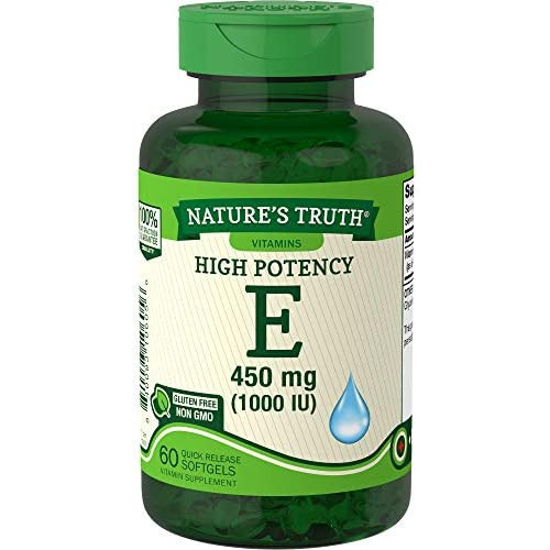 Natures Truth Vitamin E Pure DL-Alpha, 1,000 IU, Unflavored, 60 Count