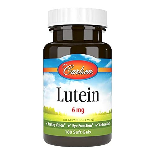 Carlson - Lutein, 6 mg, Healthy Vision & Eye Function, Antioxidant, 60 Softgels