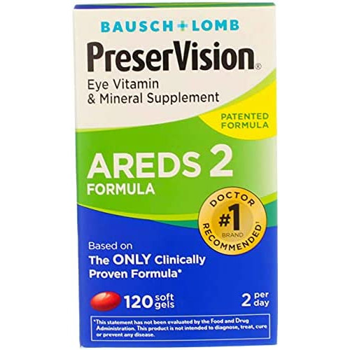 PreserVision AREDS 2 Eye Vitamin & Mineral Supplement (210 ct) with Lutein and Zeaxanthin, Soft Gels