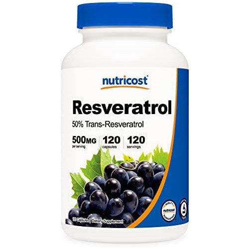 Nutricost Resveratrol 500mg 120 Capsules - 50% Trans-Resveratrol