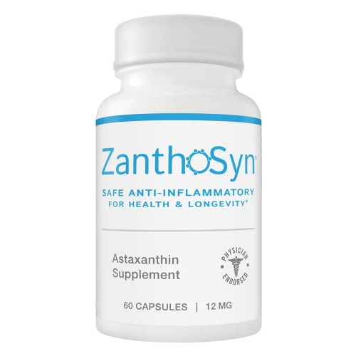 ZanthoSyn Astaxanthin Clinically Shown Provide 3x Absorption Supports Inflammatory Health 12mg 60 Vegetable Capsules