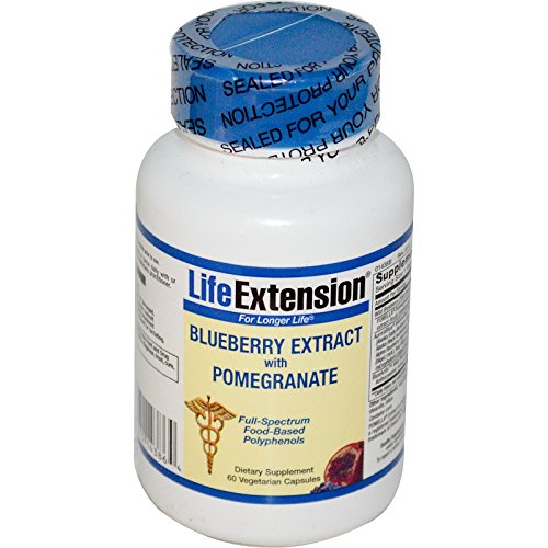 Life Extension Blueberry Extract Pomegranate 60 Veggie Caps
