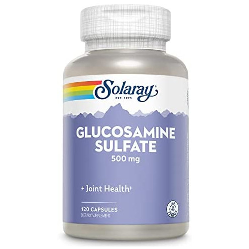 Solaray Glucosamine Sulfate 500 mg | Healthy Joint Flexibility & Resiliency Support (60 Serv, 120 CT)