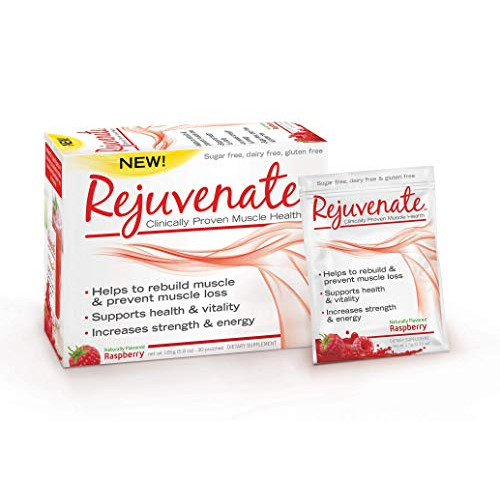 Rejuvenate Essential Amino Acid Blend - Muscle Build and Repair - Clinically Proven Muscle Health Supplement - Immune Function - Raspberry, 30 Servings