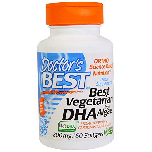 Doctors Best, Best Vegetarian DHA, from Algae, 200 mg, 60 Softgels