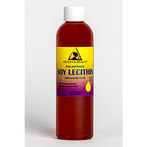 Lecithin Soy Unbleached Fluid Liquid Emulsifier Emollient Stabilizer Pure 4 oz