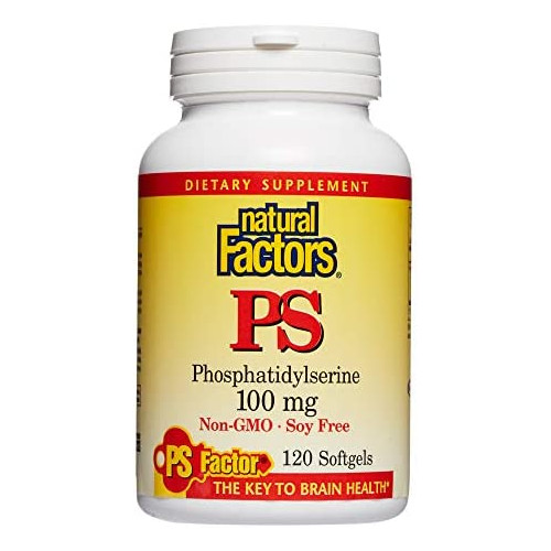 Natural Factors, Phosphatidylserine, Support for Memory, Concentration and Brain Functions, Soy and Gluten Free, 30 Softgels