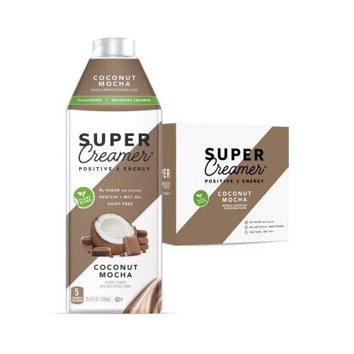 Kitu Super Creamer SugarFree Coffee Creamer 0g Sugar 3g Protein 50 Calories Vanilla 25.4 Fl Oz 6 Pack Keto Coffee Creamer - From the Super Coffee Family