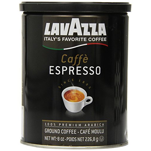 Lavazza Caffe Espresso Ground Coffee, 8-Ounce Cans