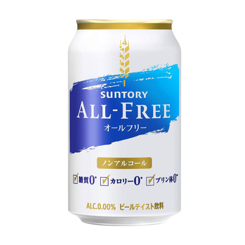 Suntory All Free (Non-Alcoholic) 11.8 fl oz (350 ml) x 24 Cans