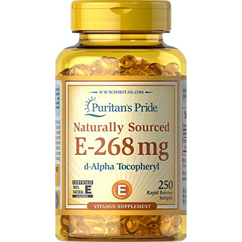Puritans Pride Vitamin E-400 Iu (268mg) 100% Natural, 250 Count