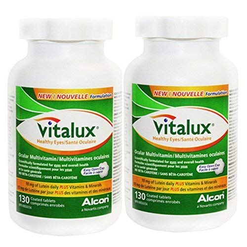 Vitalux Healthy Eyes Ocular 멀티비타민 10mg lutein 130알 Twin Pack