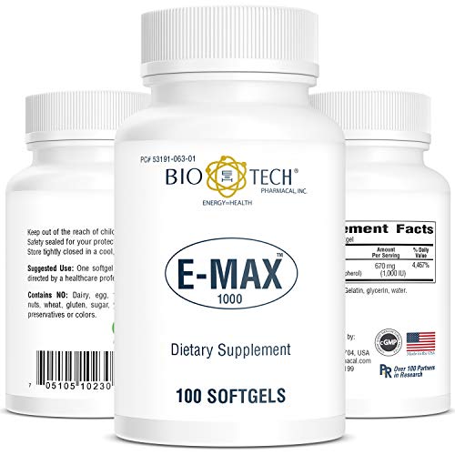 Bio-Tech E-Max 1000 100 Softgels