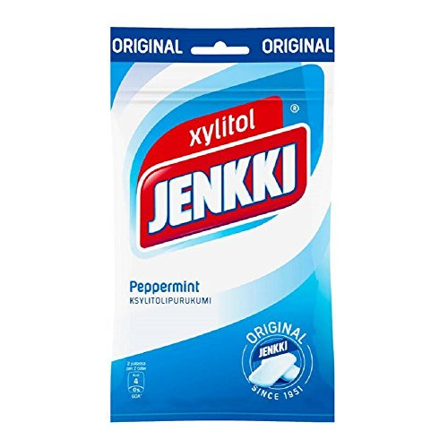Jenkki Peppermint - Original Finnish Xylitol Chewing Gum 가방 100g