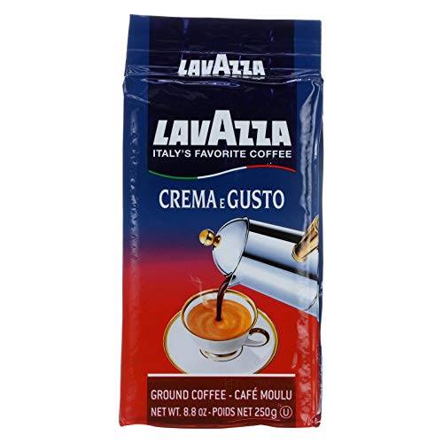 라바짜 Lavazza Crema E Gusto Dark Roast Ground Coffee, 8.8 Ounce - 3 per case
