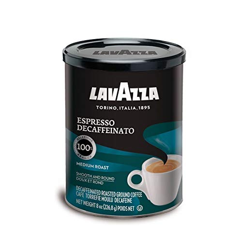 라바짜 Lavazza Decaffeinated Espresso Ground Coffee, 8 Ounce (Pack of 2) (Limited Edition)
