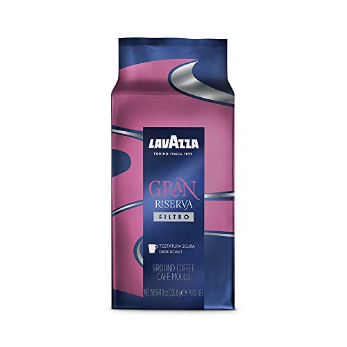 Lavazza Gran Riserva Filtro Ground Coffee Dark Roast 8oz Brick (Pack of 20)
