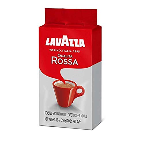 Lavazza Qualita Rossa Ground Coffee Blend, Medium Roast, 8.8-Ounce Bag