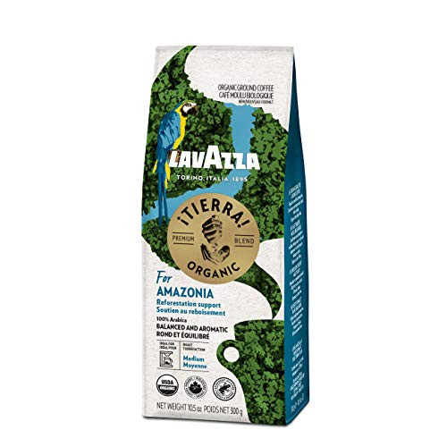 Lavazza ¡Tierra! Usda Organic Ground Coffee Premium Blend Authentic Italian, 100% Arabica Blended And Roasted in Italy, Value Pack, USDA Organic, 100% Sustainable Grown, 12 Oz (Pack of 6)