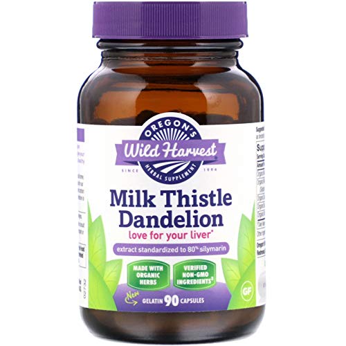 Milk Thistle Dandelion Extract Standardized to 80 Silymarins (90 Capsules)