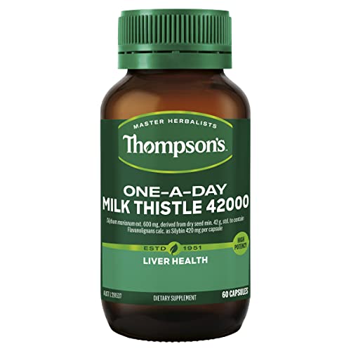 THOMPSONS Milk Thistle 42,000 Helps Liver Function 60 Capsules