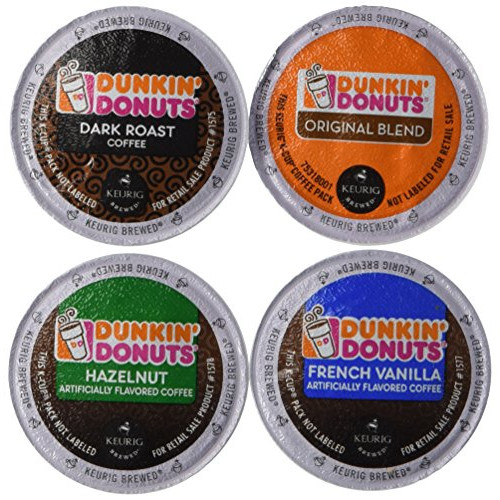 20 Count - Dunkin Donut Coffee Variety K Cups for Keurig K-Cup Brewers and 2.0 Brewers - Original Blend, Dark Roast, Hazelnut, French Vanilla