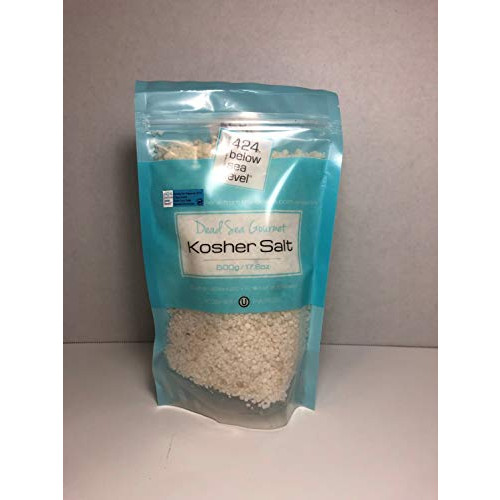 Gourmet Kosher Salt 500 grams /17.6 Oz. plastic resealable bag from the Dead Sea - lowest place on earth.