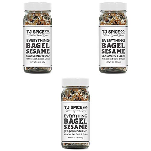 TJ Everything but the Bagel Sesame With Sea Salt, Garlic and Onion, Delicious Blend of Sea Salt and Spices Garlic Powder Onion Flakes