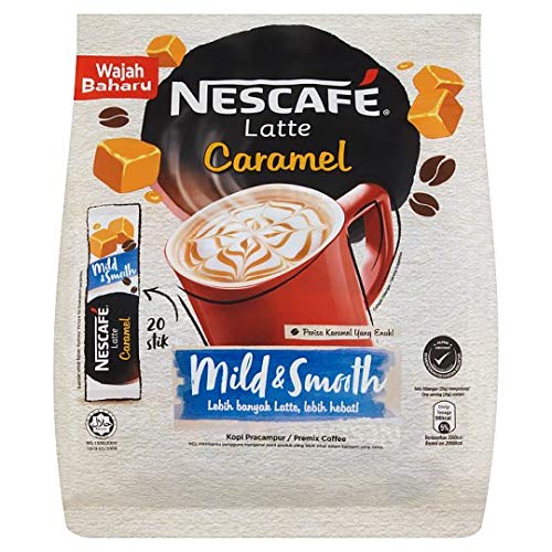 4 Pack Nescafé Instant Coffee Latte Caramel Imported from Nestle Malaysia (4x20 Sticks)