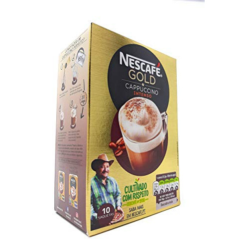 Nestle Nescafe Gold Instant Coffee - Cappuccino Intenso - 4 boxes x 8 sachets / Box