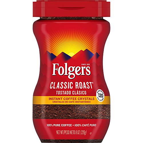 Folgers 클래식 Roast Instant Coffee Crystals 8 Ounces