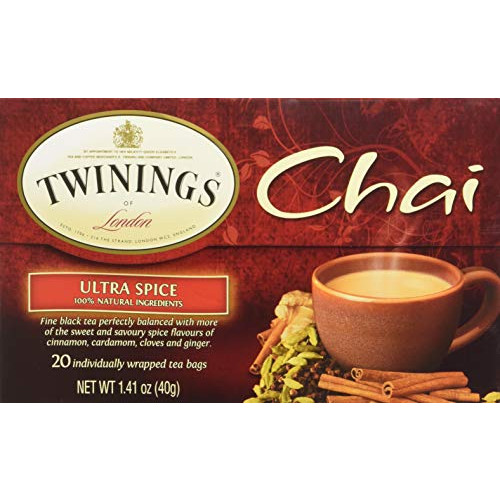 TWINING TEA TEA CHAI ULTRA SPICE, 20 BG (Pack of 3)