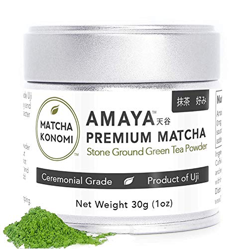 Amaya Matcha - Premium Ceremonial Japanese Matcha Green Tea Powder - First Harvest, Radiation Free, No Additives, Zero Sugar - 30g (1oz) Tin
