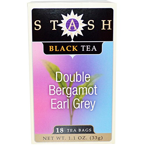 Stash Tea Company, Double Bergamot Earl Grey Black Tea, 18 Tea Bags, 1.1 oz (33 g)