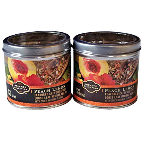 Private Selection Peach Lemon Flavored Caffeine-Free Loose Leaf Herbal Tea 2 Pack