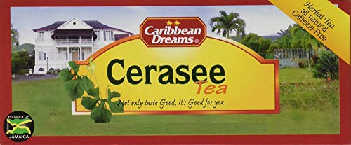 Caribbean Dreams Cerasee Tea, 20 Tea Bags, Herbal Tea, All Natural, Caffeine Free Tea, 100% Cerasee Leaves