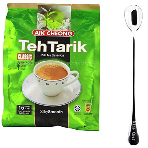 Aik Cheong 클래식 3in1 Teh Tarik Milk Tea Beverage 3팩 + one NineChef Spoon