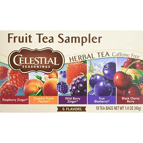 Celestial Seasonings Fruit Tea Sampler 5 Flavors 18 Bags