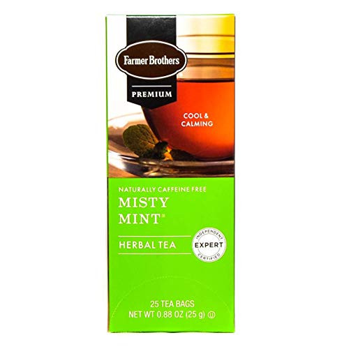 Farmer Brothers Misty Mint Herbal Tea Tea- 25 bags Caffeine Free