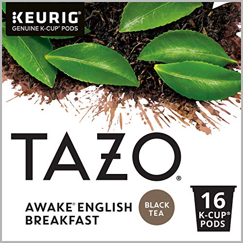 Tazo Awake English Breakfast K-Cup Pods For a Bold Traditional Breakfast-Style K-Cup Tea Black Tea Caffeinated Morning Drink 16 K-Cup Pods