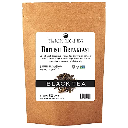 The Republic of Tea Blackberry Sage Full-Leaf Loose Black Tea, 3.5 oz Refill Bag | Steeps 50 Cups