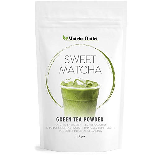 Japanese Sweet Matcha Green Tea Powder - Natural Mix with Pure Matcha 12oz